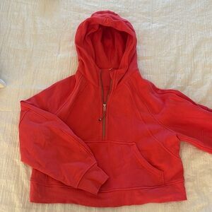 Pink Lululemon Scuba Oversized Half-Zip Hoodie